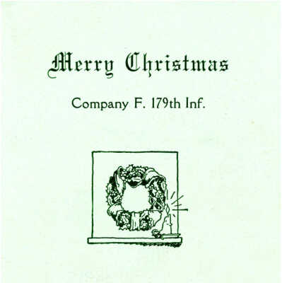 Christmas menu 179th Infantry