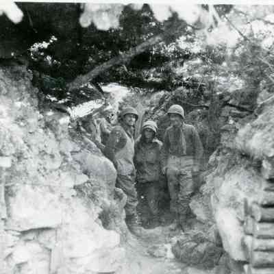 Soldiers in a German bunker