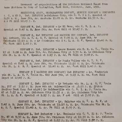 General Order #13 Headquarters Oklahoma National Guard-1921