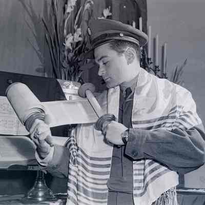 Jewish Chaplain with Torah scroll
