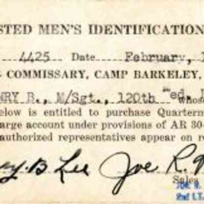 Enlisted Men's Identification Card