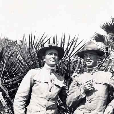 Twp Soldiers Posing