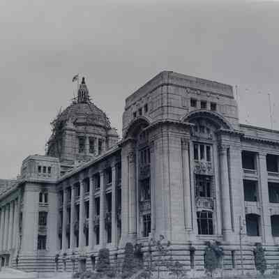 Damaged government building