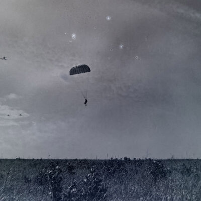 Paratrooper landing