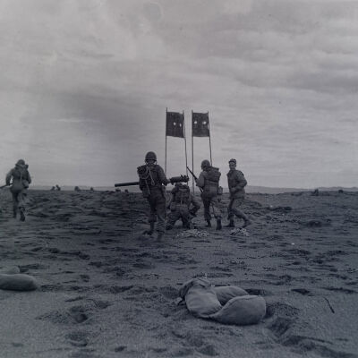 Soldiers training on the beach