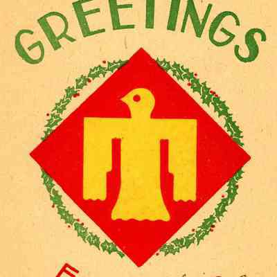 Christmas Card with Thunderbird insignia