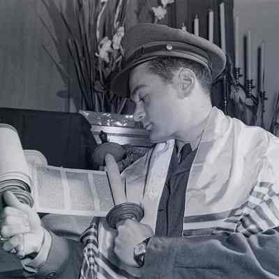 Jewish Chaplain with Torah scroll