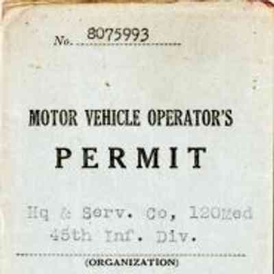 Motor Vehicle Operator's Permit