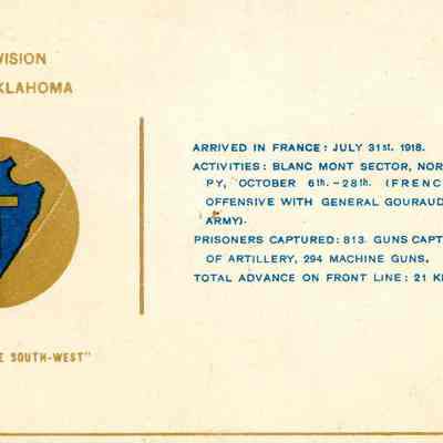 36th Division Postcard
