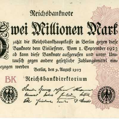 German Reichsbanknote Two Million Mark-1923
