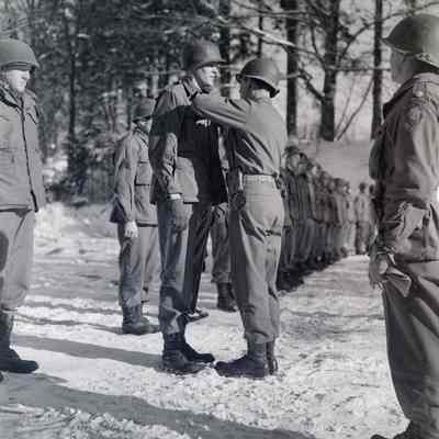 General Frederick awarding decorations