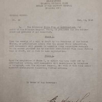 General Order #46 Headquarters Oklahoma National Guard-1923