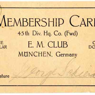 Club Membership Card
