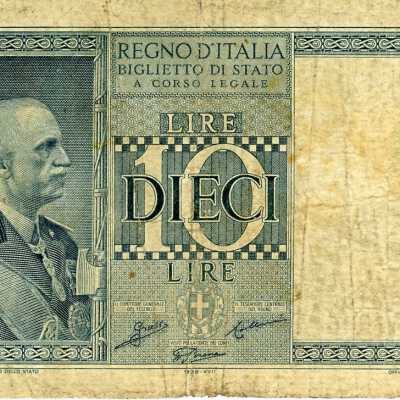 Italian Ten Lire-1938