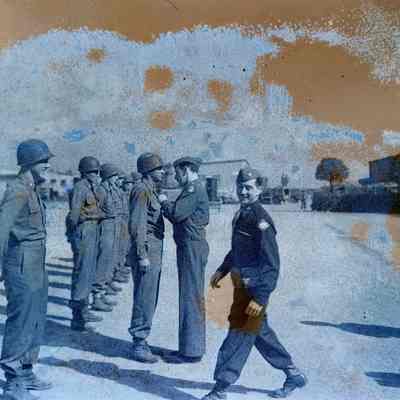 General Frederick awarding decorations