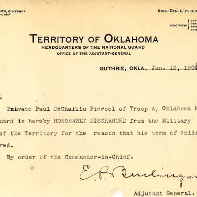 Special Order #7 Headquarters Oklahoma National Guard-1906