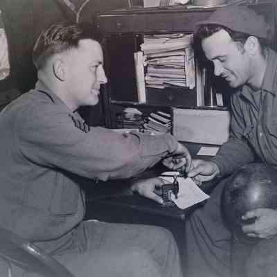 Soldier visiting chaplain's assistant