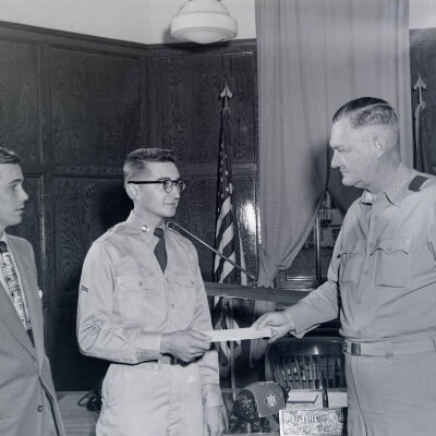 General Styron at a presentation ceremony
