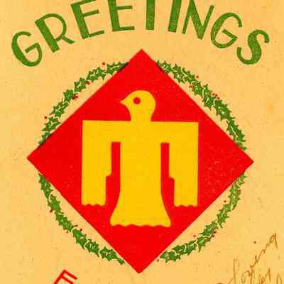 Christmas Card with Thunderbird insignia