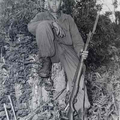 Soldier with rifle and bayonet