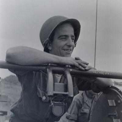 Soldier operating an unidentified piece of equipment