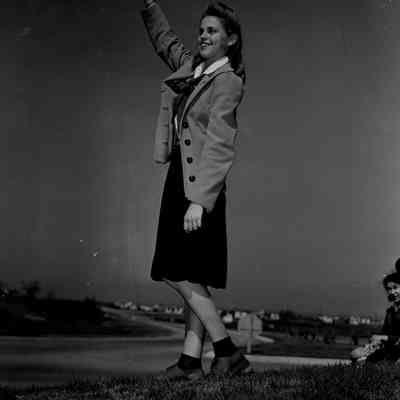 Girl waving