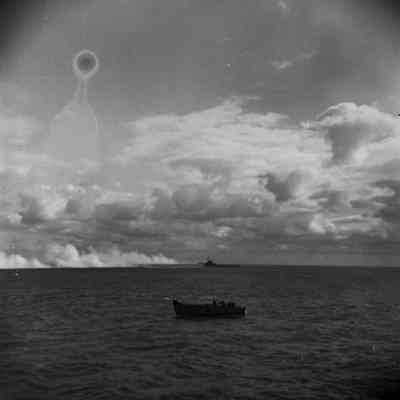 Landing craft at sea
