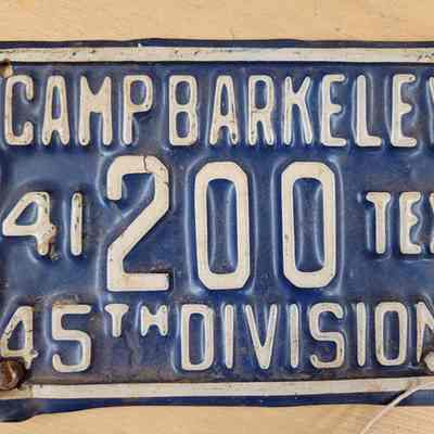 Camp Barkeley License Plate