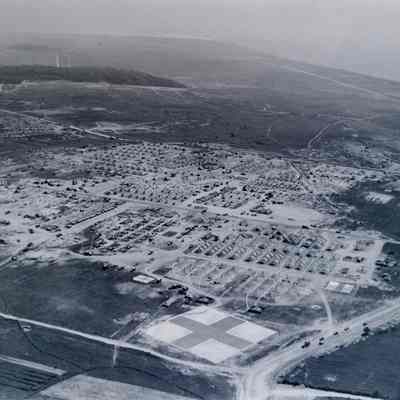 Aerial view of an American hospital aera in Anzio