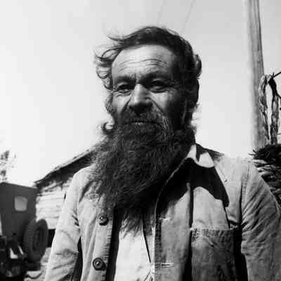 Portrait of Ainu man
