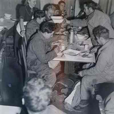 Unkown people eating
