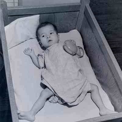 Baby in a crib