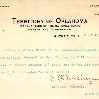 Special Order #104.5 Headquarters Oklahoma National Guard-1904