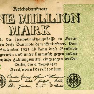 German Reichsbanknote One Million Mark