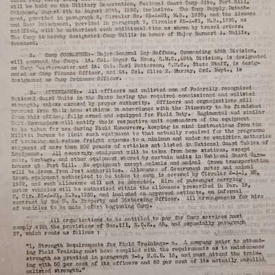 General Order #4 Headquarters Oklahoma National Guard-1932