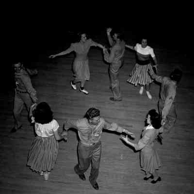 Soldiers dancing with girls
