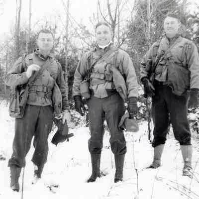 Soldiers posing in the Snow