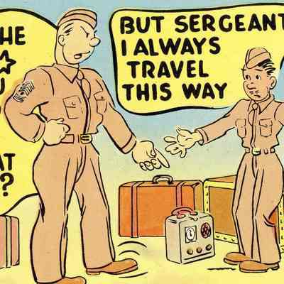 Army Life Cartoon Postcard