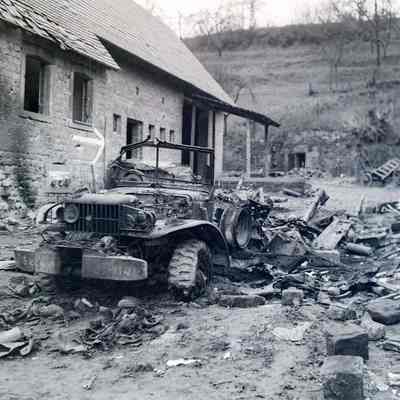 Destroyed truck