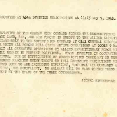 End of War Message