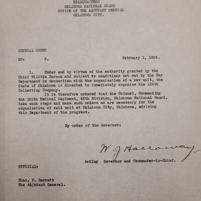General Order #3 Headquarters Oklahoma National Guard-1926