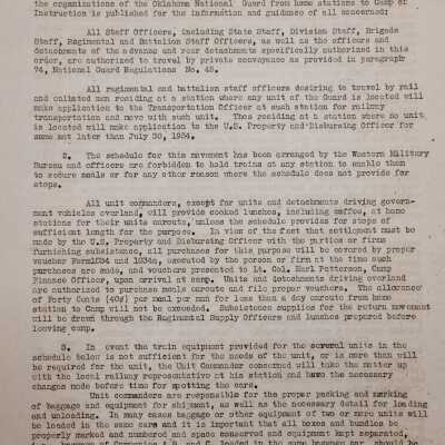 General Order #4 Headquarters Oklahoma National Guard-1934