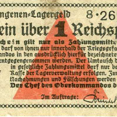 German POW Currency One Reichspfennig