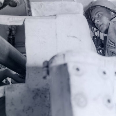 Loading the main gun inside a tank