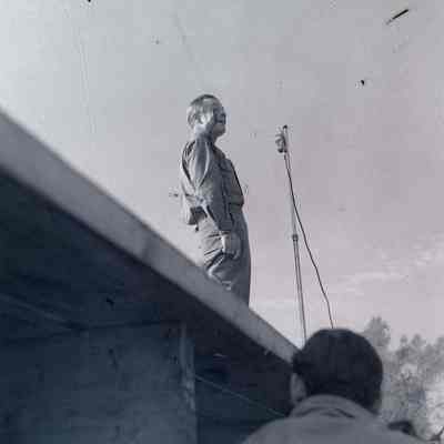 Joe E. Brown on stage