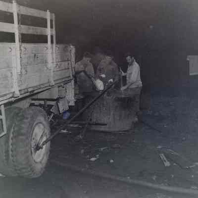 Soldiers washing their clothes