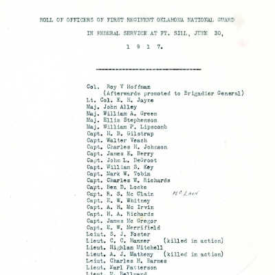 Officer Roster