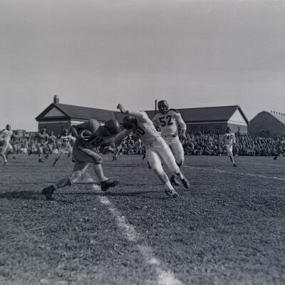 Soldiers playing football