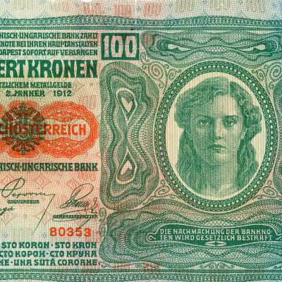 Austrian One Hundred Kronen Overprint