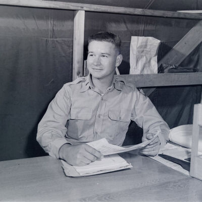Unknown officer at his desk